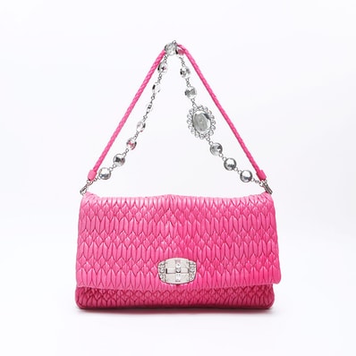 ミュウ ミュウ Miu Miu マテラッセ クリスタル ショルダーバッグ【中古】