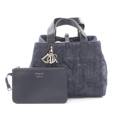ディオール Dior Toujours バッグ ミディアム グラフィックカナージュ ハンドバッグ バッグ デニム レザー レディース ネイビー系 M2821ODCZ_M49E 【中古】