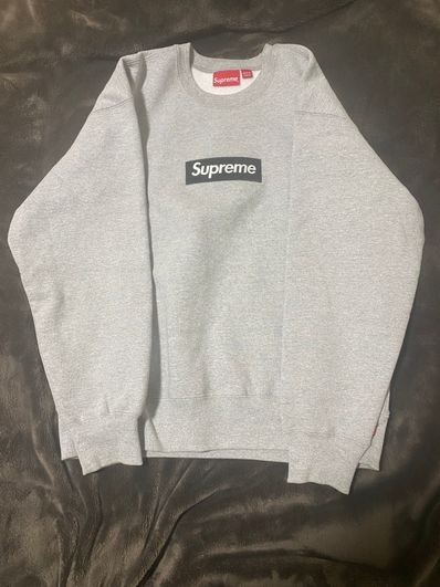 Supreme Box Logo Crewneck "Heather Grey" (22FW)