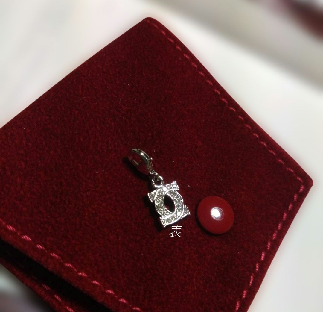 Cartier カルティエ 2C ベビー ダイヤ チャーム ネックレス トップ