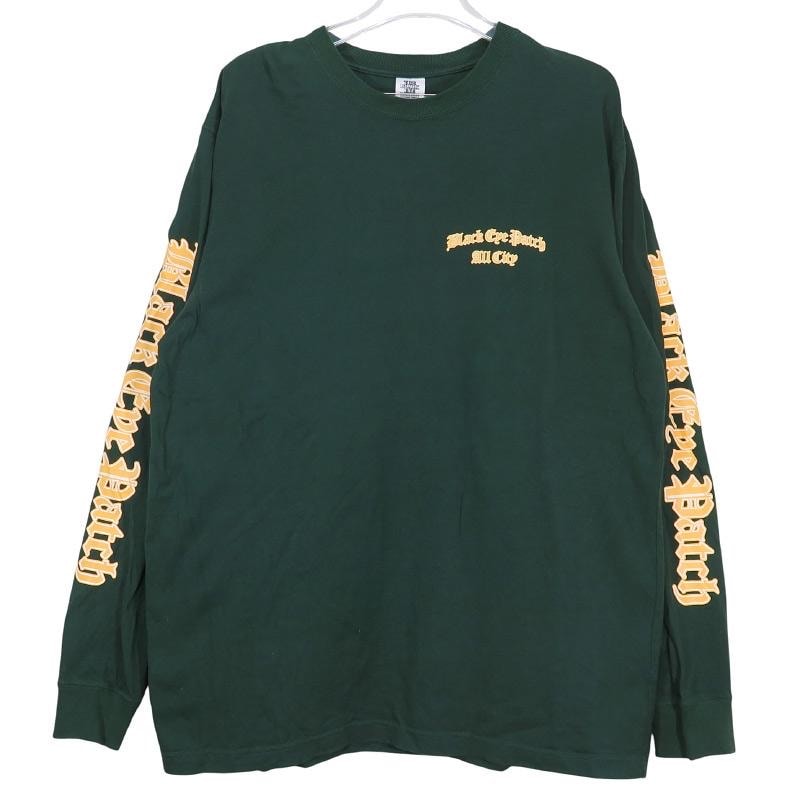 BlackEyePatch ALL CITY BLACKLETTER L/S TEE "Green"