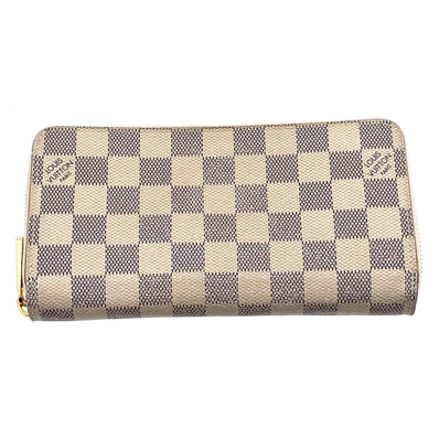 LOUIS VUITTON ルイ・ヴィトン ジッピー ウォレット 長財布 N41660 ダミエアズールキャンバス ホワイト レディース【中古】