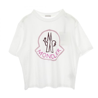 モンクレール MONCLER 半袖Tシャツ 衣料品 トップス コットン レディース ホワイト系 【中古】