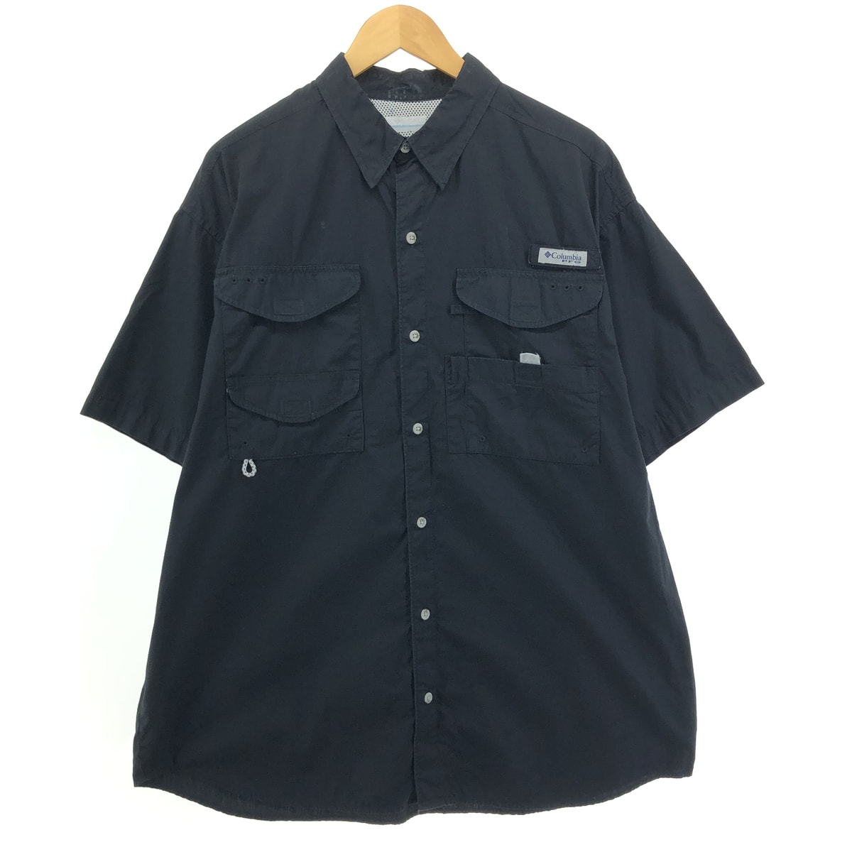 古着 コロンビア Columbia PFG 隠しボタンダウン 半袖 フィッシングシャツ メンズXL相当/eaa552833