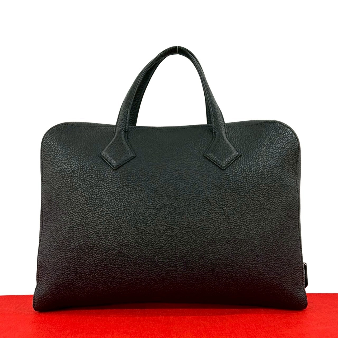 HERMES エルメス ヴィクトリアライト トゴ ビジネスバッグ ブラック
 68129