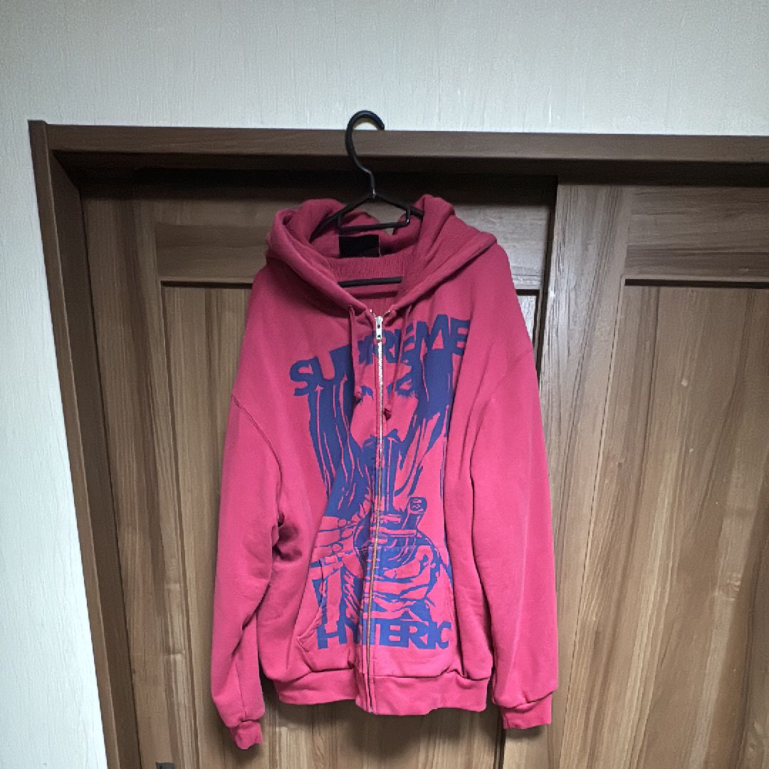 Supreme x HYSTERIC GLAMOUR Thermal Lined Zip Up Hooded Sweatshirt "Red"