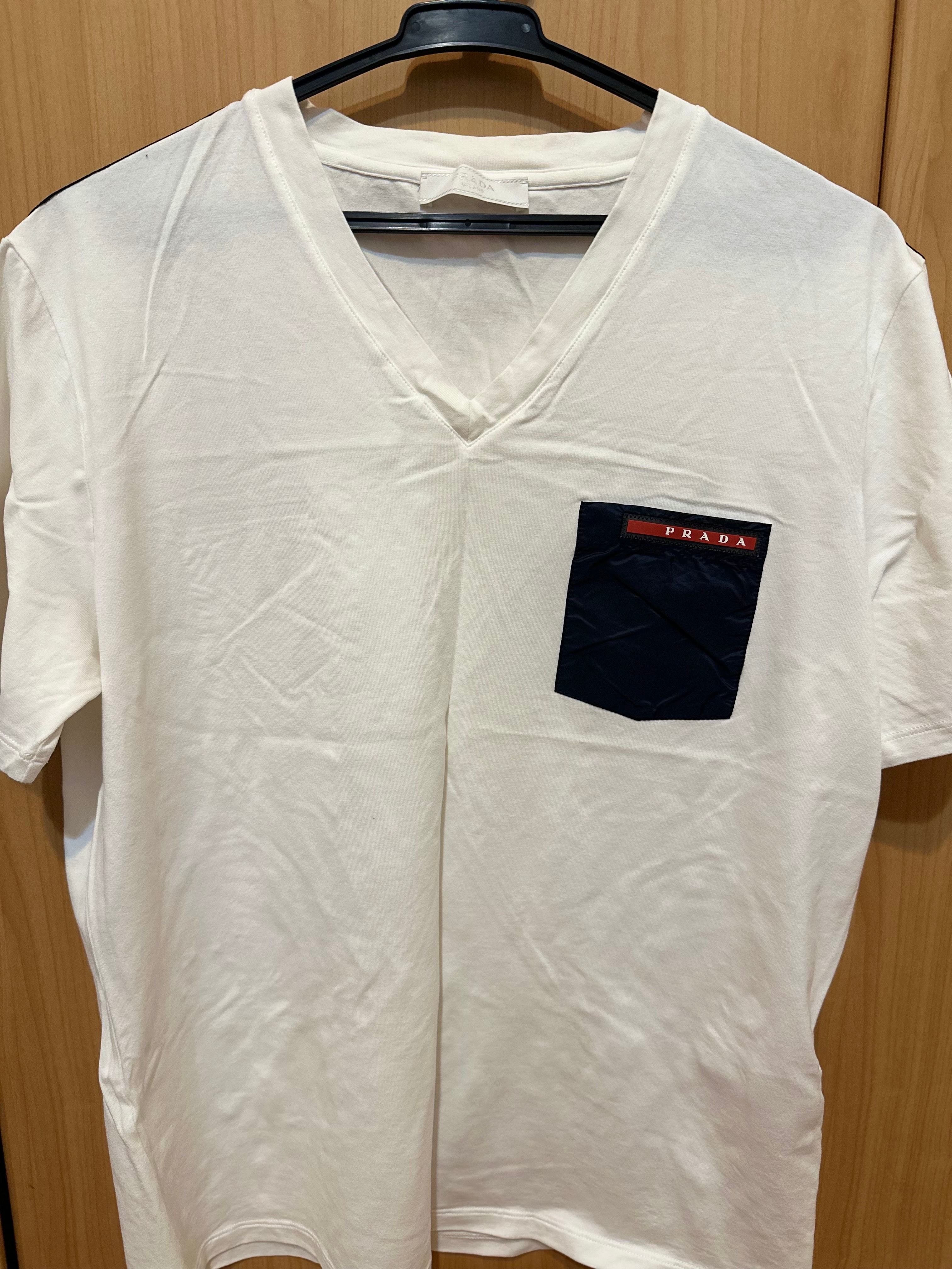 プラダ メンズ コットンTシャツ "ホワイト" UJN926_16HF_F0009_S_OOO