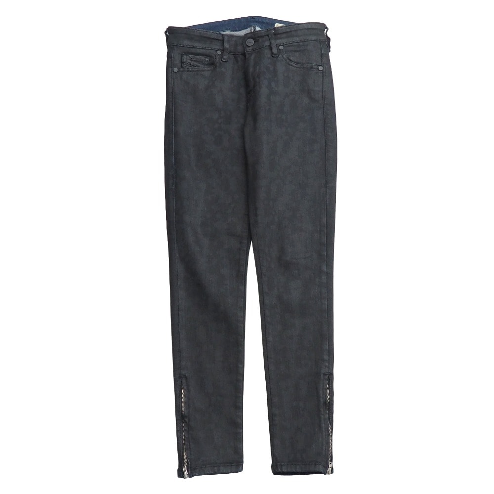 DIESEL ディーゼル スキニーパンツ サイズ26 ブラック デニム ストレッチ コーティング ブランド古着【中古】20260120/RA7329