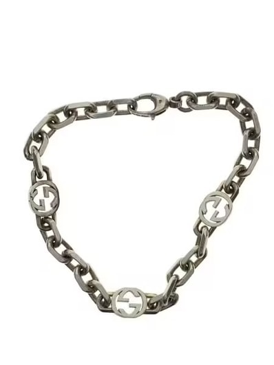 GUCCI Silver Bracelet With Interlocking G