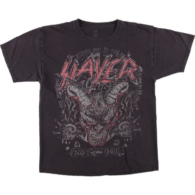 古着 ヘインズ Hanes SLAYER スレイヤー バンドTシャツ バンT メンズL相当/eaa580127