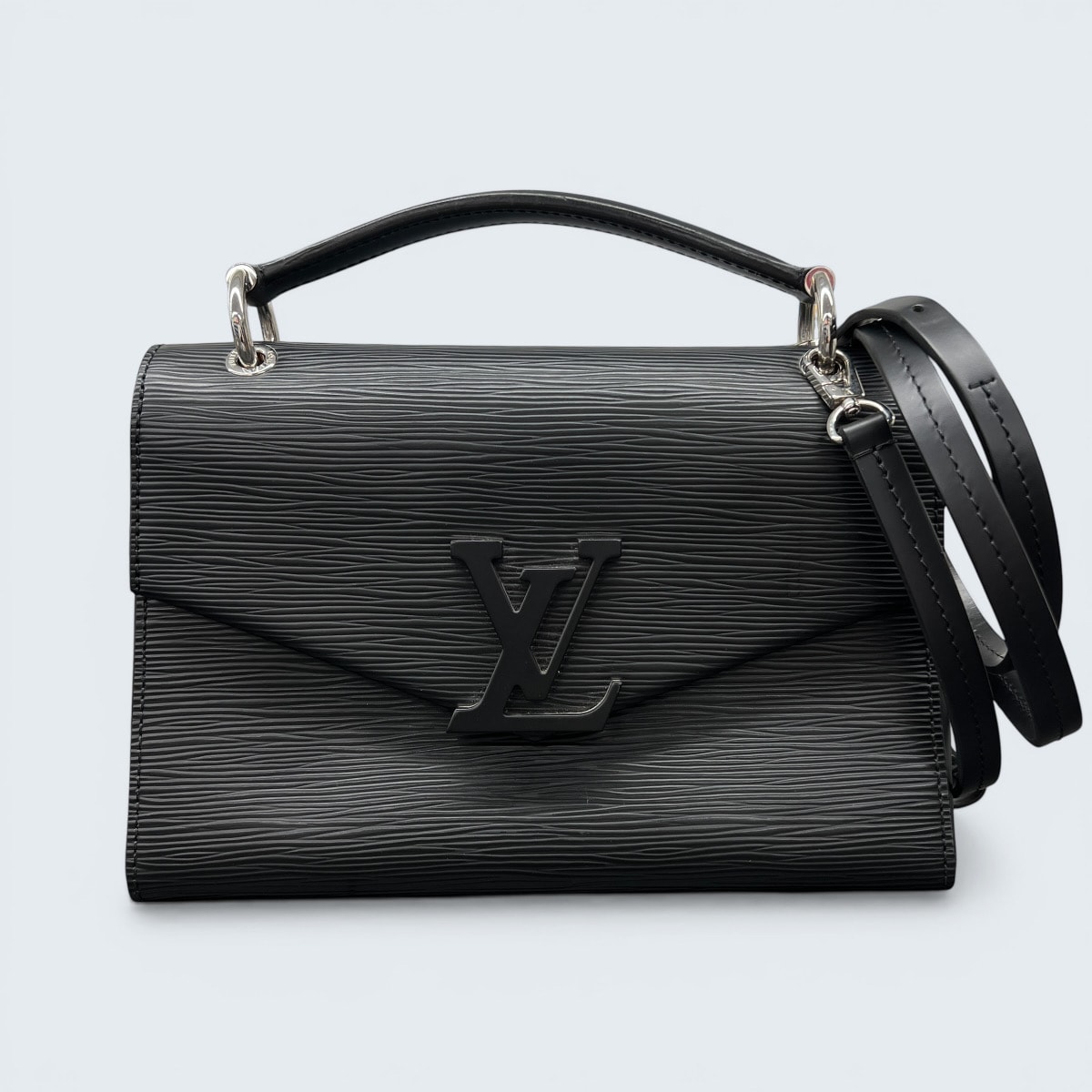 LOUIS VUITTON 希少 極美品 ルイヴィトン ポシェット グルネル エピ ノワール 2way ハンドバッグ ショルダーバッグ M55977 レザー GI0240 RFID確認済 ブラック ミニバッグ LV Aランク 中古 鑑定済 ヴィトンバッグ