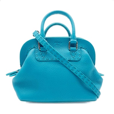 FENDI フェンディ セレリア ミニ アデーレ 2WAY ショルダーバッグ
ステッチ ダレスバッグ レザー ブルー レディース
【中古】