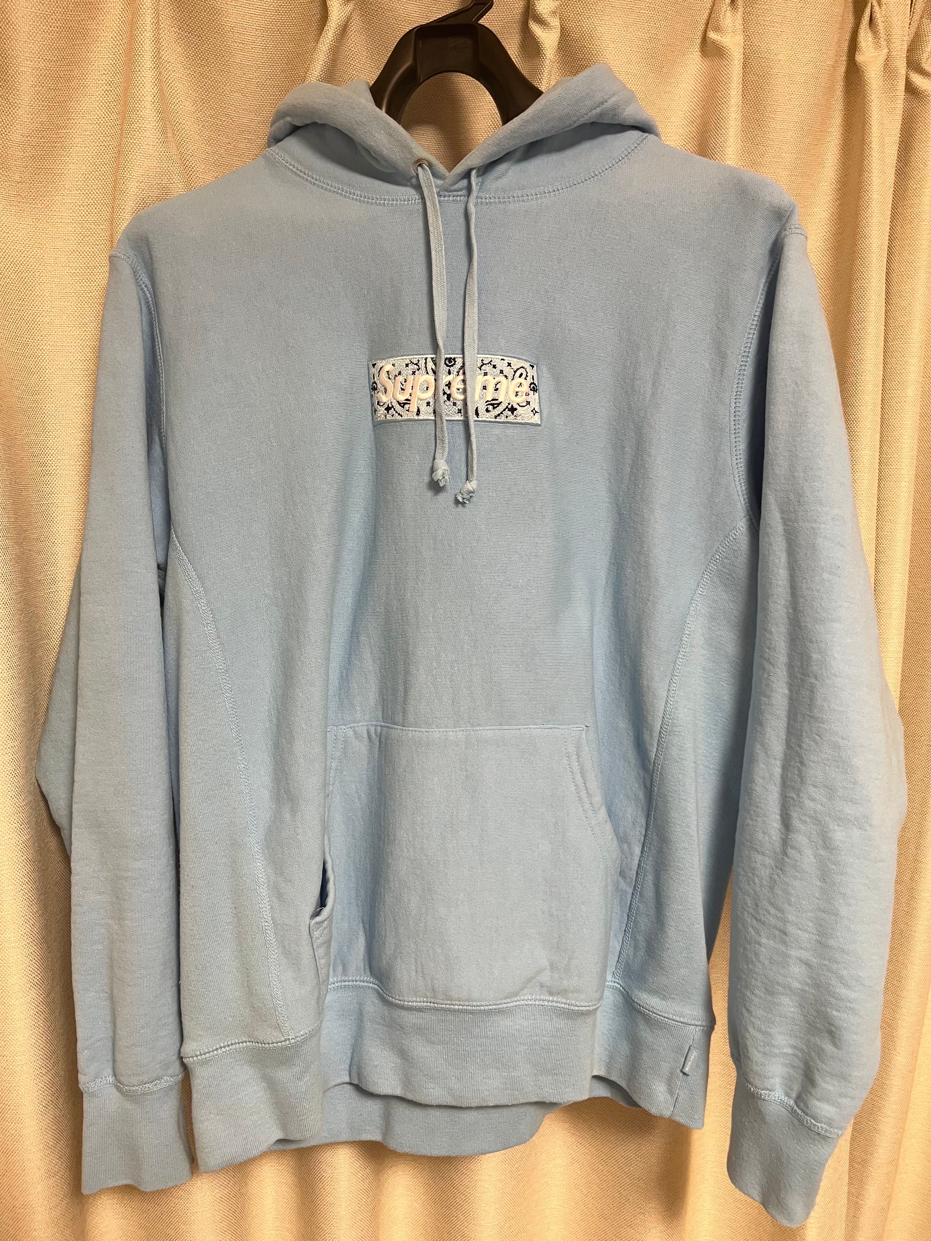 Supreme Bandana Box Logo Hooded Sweatshirt "Blue"