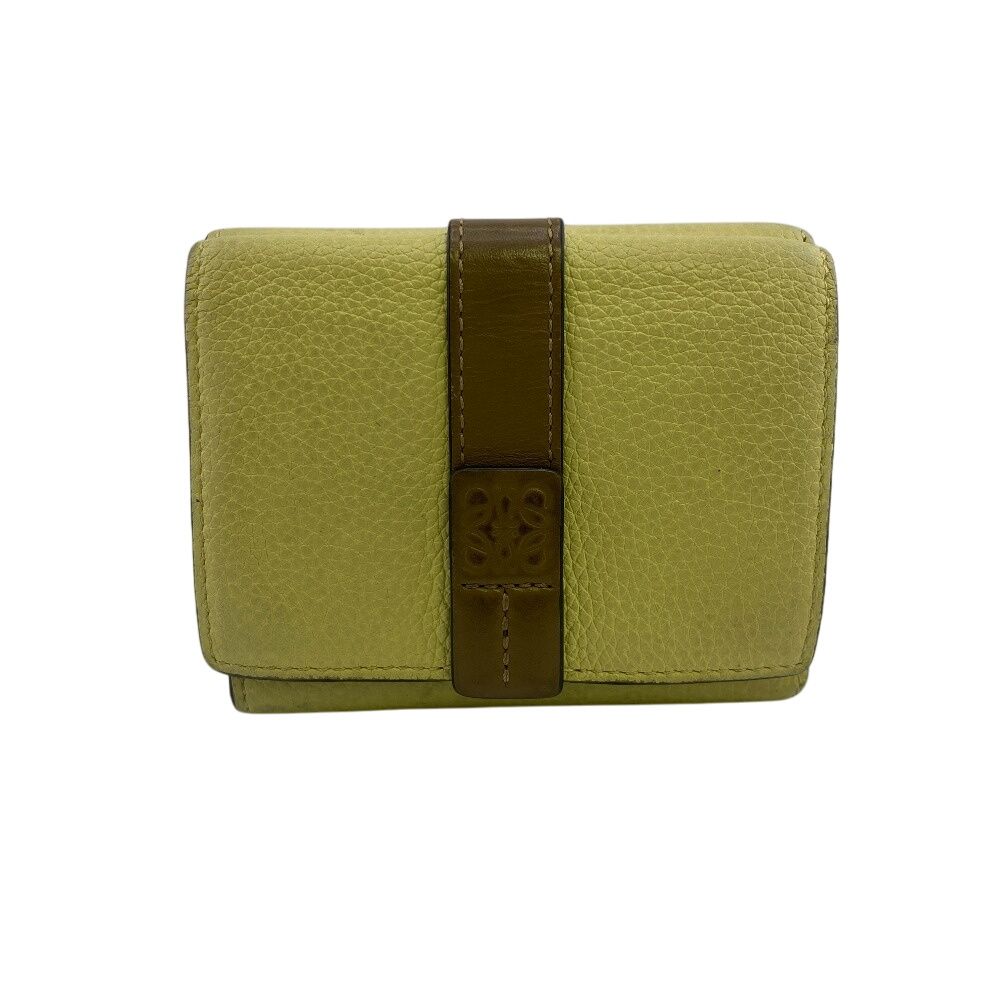ロエベ LOEWE 三つ折り財布 バーティカルウォレット イエロー