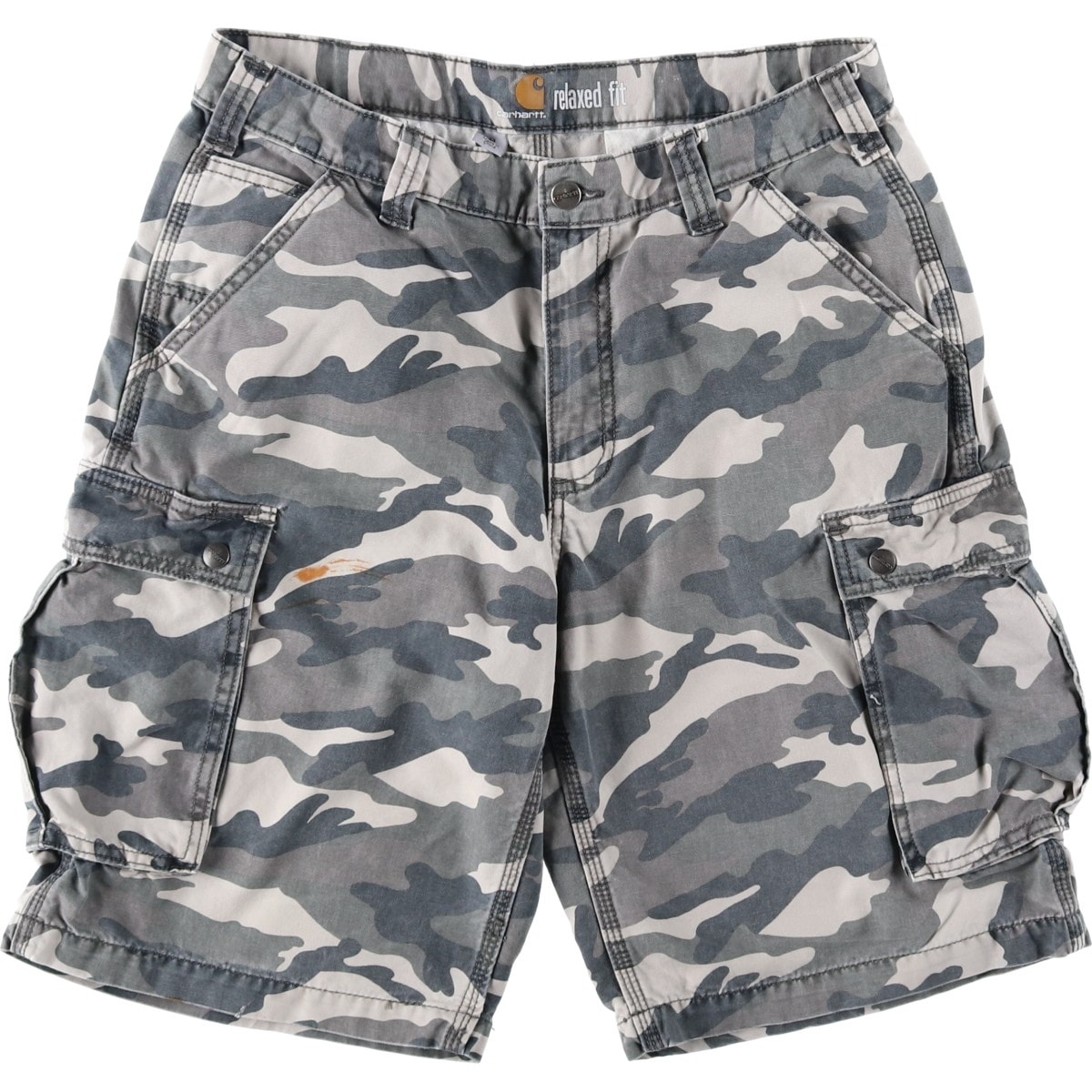 古着 カーハート Carhartt RELAXED FIT 迷彩柄 ダック カーゴショーツ ハーフパンツ メンズw34相当/eaa648107