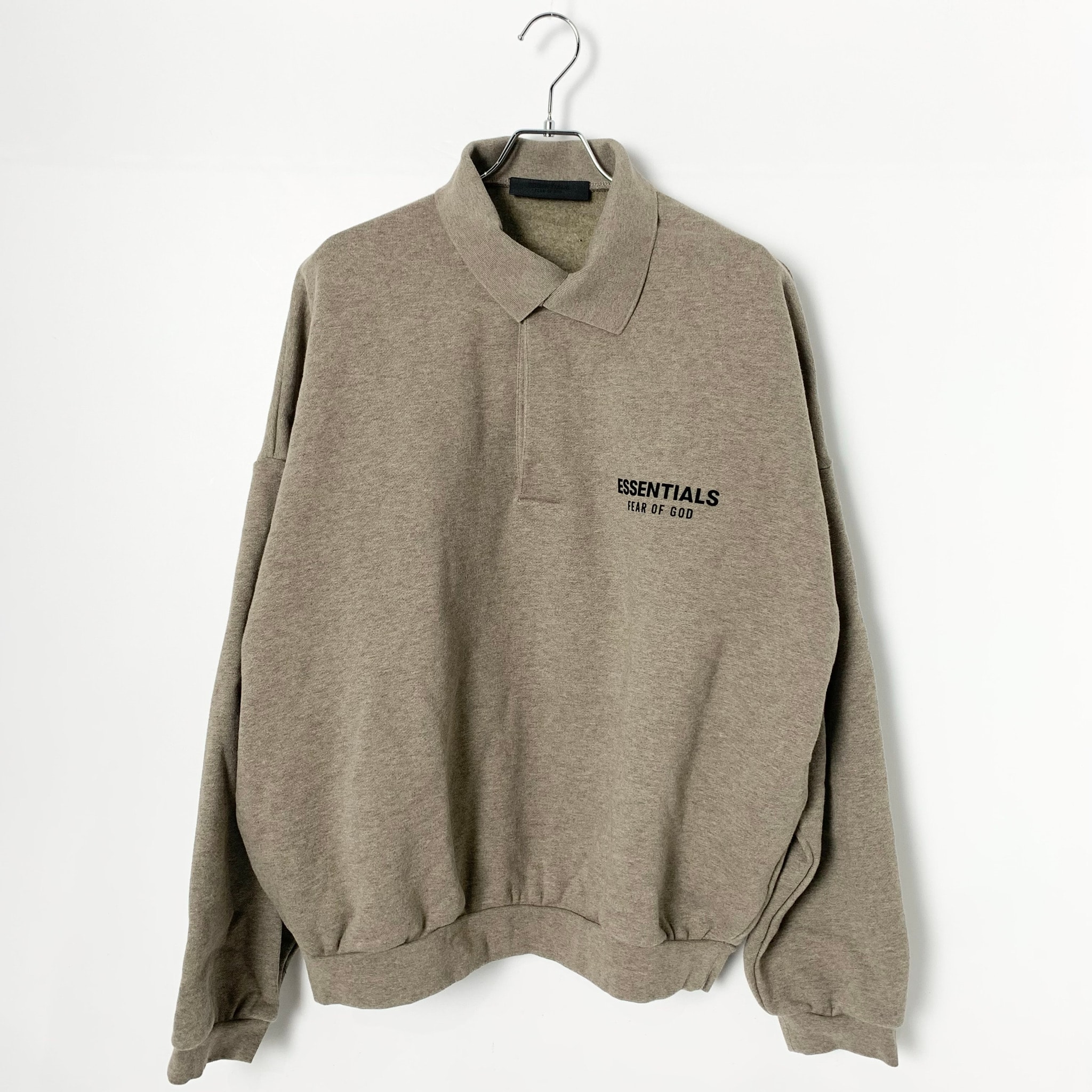 FEAR OF GOD ESSENTIALS Fleece Polo "Heather Gray"