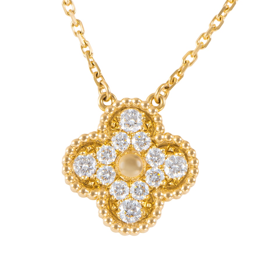 Van Cleef & Arpels ヴァンクリーフ&アーペル ヴィンテージ アルハンブラ ペンダント VCARA45300 ネックレス K18YG ダイヤモンド ゴールド【中古】