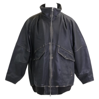 08サーカス 【美品】S25AW-OT09 2tone goth leather mid blouson USED加工 レザー ブルゾン 5