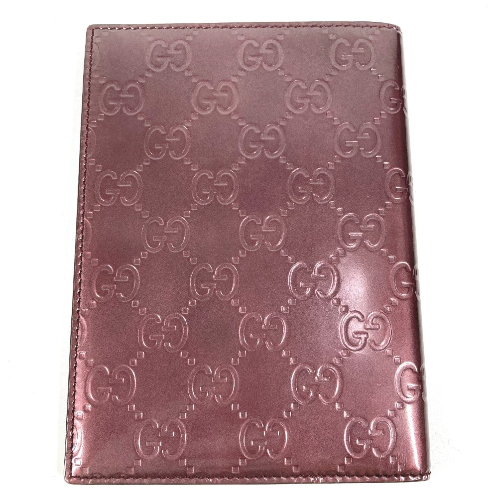 グッチ GUCCI GG ロゴ 271476 ステーショナリー 手帳 メモ帳 ケース ノートカバー レザー パープル