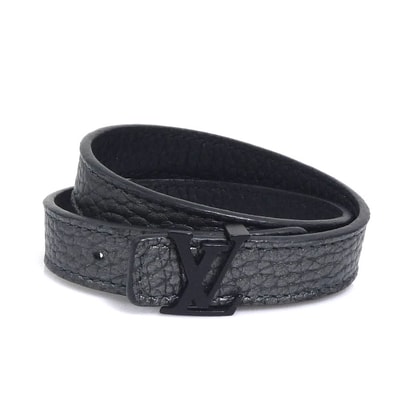 ルイ ヴィトン LOUIS VUITTON ブレスレット レザー グレー メンズ【中古】 h31927k