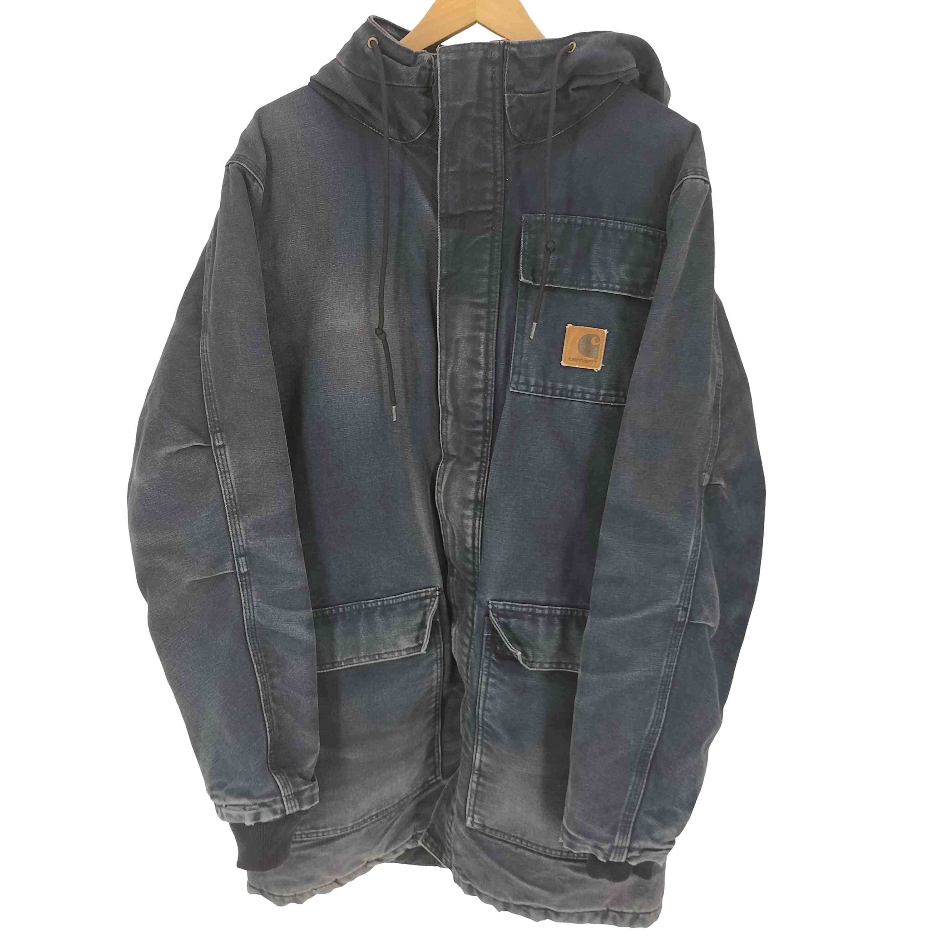 裏地キルティング 比翼ジップ シベリアン パーカー ダック ジャケット【1142186656080】