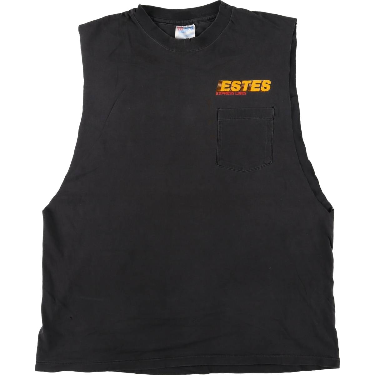 古着 90年代 ヘインズ Hanes ESTES エステス バックプリント カットオフ アドバタイジングTシャツ USA製 メンズXL相当 ヴィンテージ/eaa534855