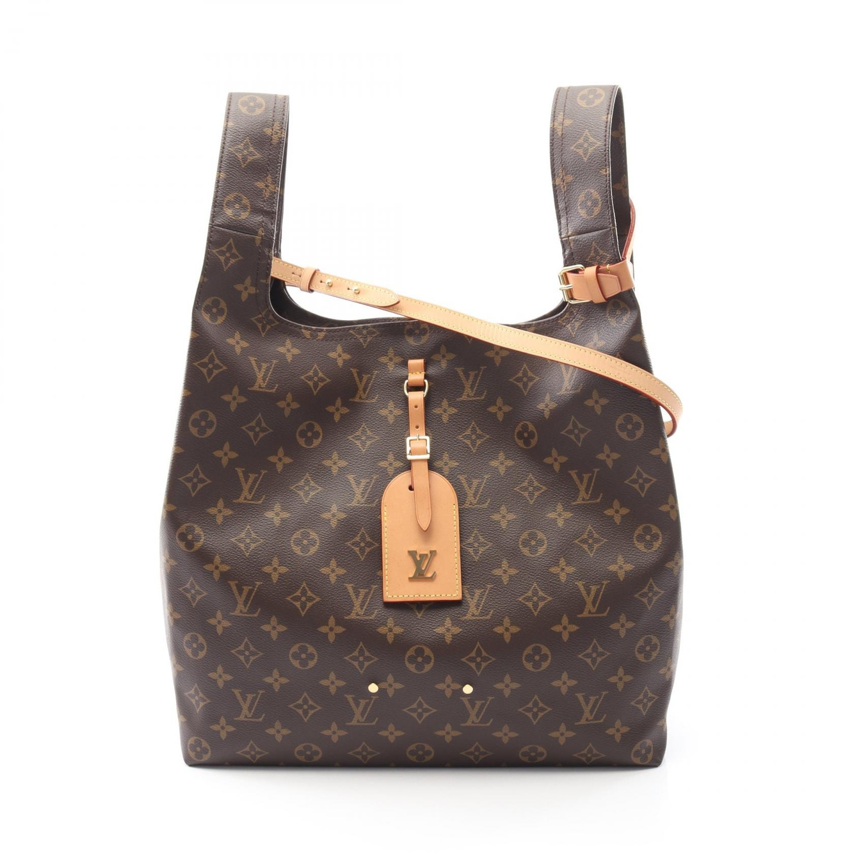 ルイ・ヴィトン LOUIS VUITTON アトランティスGM ハンドバッグ バッグ PVCコーティングキャンバス レザー モノグラム レディース ブラウン系 M46817 【中古】