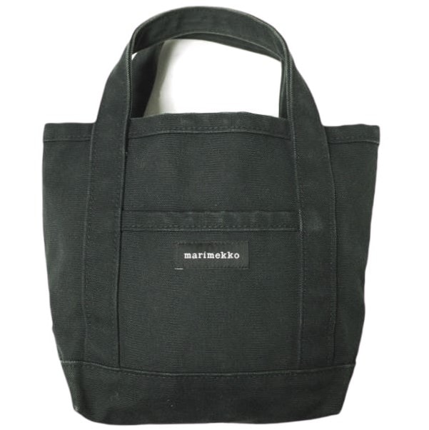 marimekko マリメッコ MINI PERUSKASSI 2 キャンバスミニトートバッグ BLACK ハンドバッグ カバン g12121