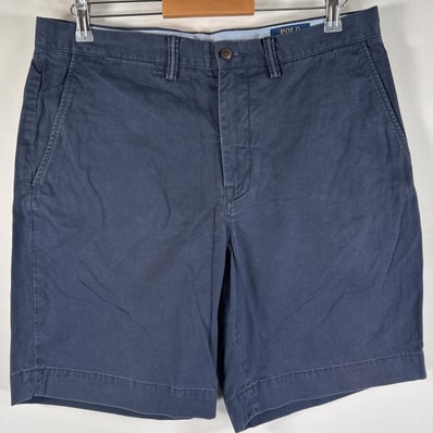 古着 ポロ・ラルフローレン POLO RALPH LAUREN ショートパンツ チノパン ポロチノ ワンポイントロゴ刺繍 w34 ネイビー メンズ