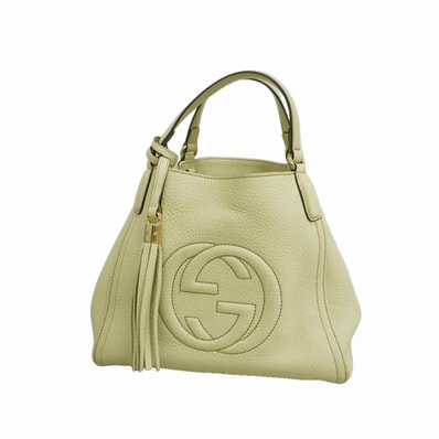 【6gd4925-k】グッチ ハンドバッグ ソーホー 336751 レザー アイボリー シャンパンゴールド金具【中古】レディース
