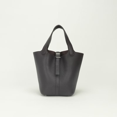 エルメス HERMES ピコタンPM ピコタン18 ピコタン PM バッグ トートバッグ トゴ レザン Raisin パープル Purple 紫 シルバー金具 ハンドバッグ