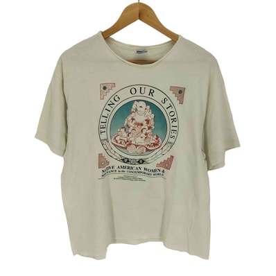 90-00S USA製 Storyteller Doll プリント クルーネック Tシャツ【1143716756195】