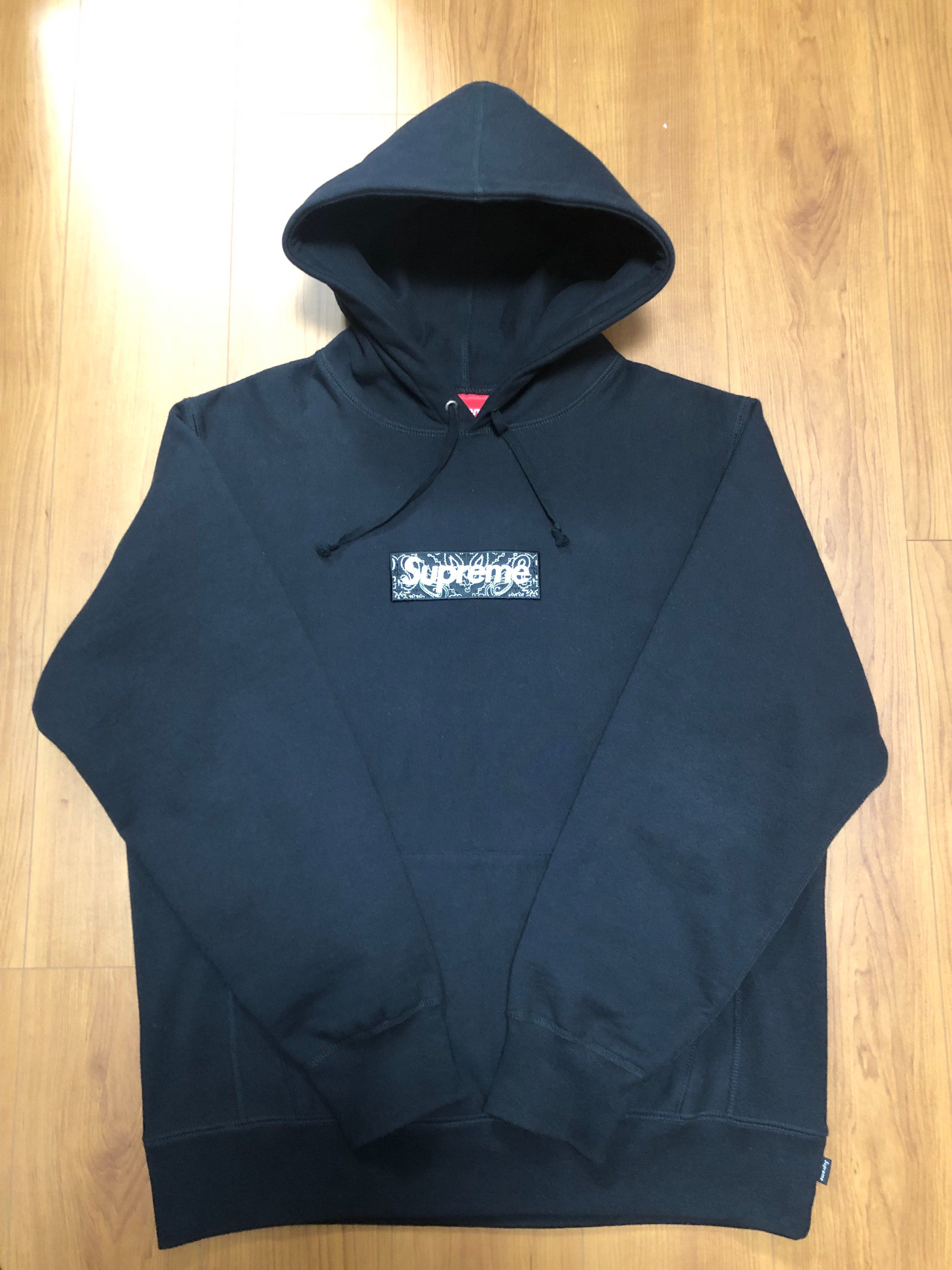 Supreme Bandana Box Logo Hooded Sweatshirt "Black"