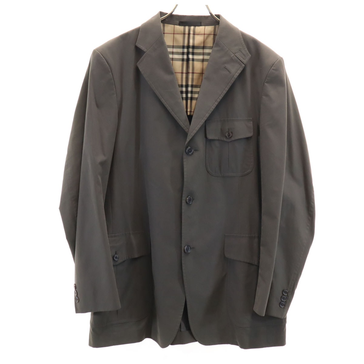 BURBERRY LONDON バーバリーロンドン 日本製 テーラードジャケット LL カーキブラウン系 三陽商会