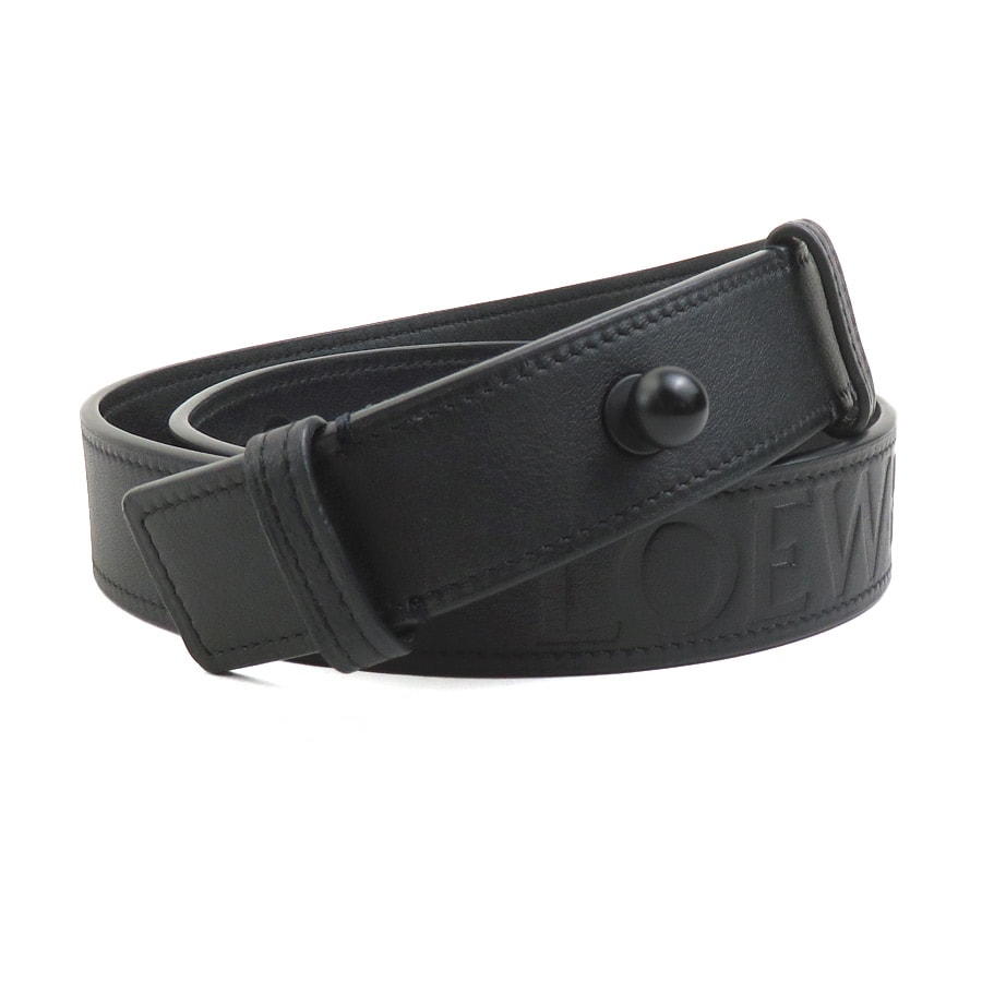 ロエベ LOEWE ベルト レザー ブラック ユニセックス【中古】 r10495k