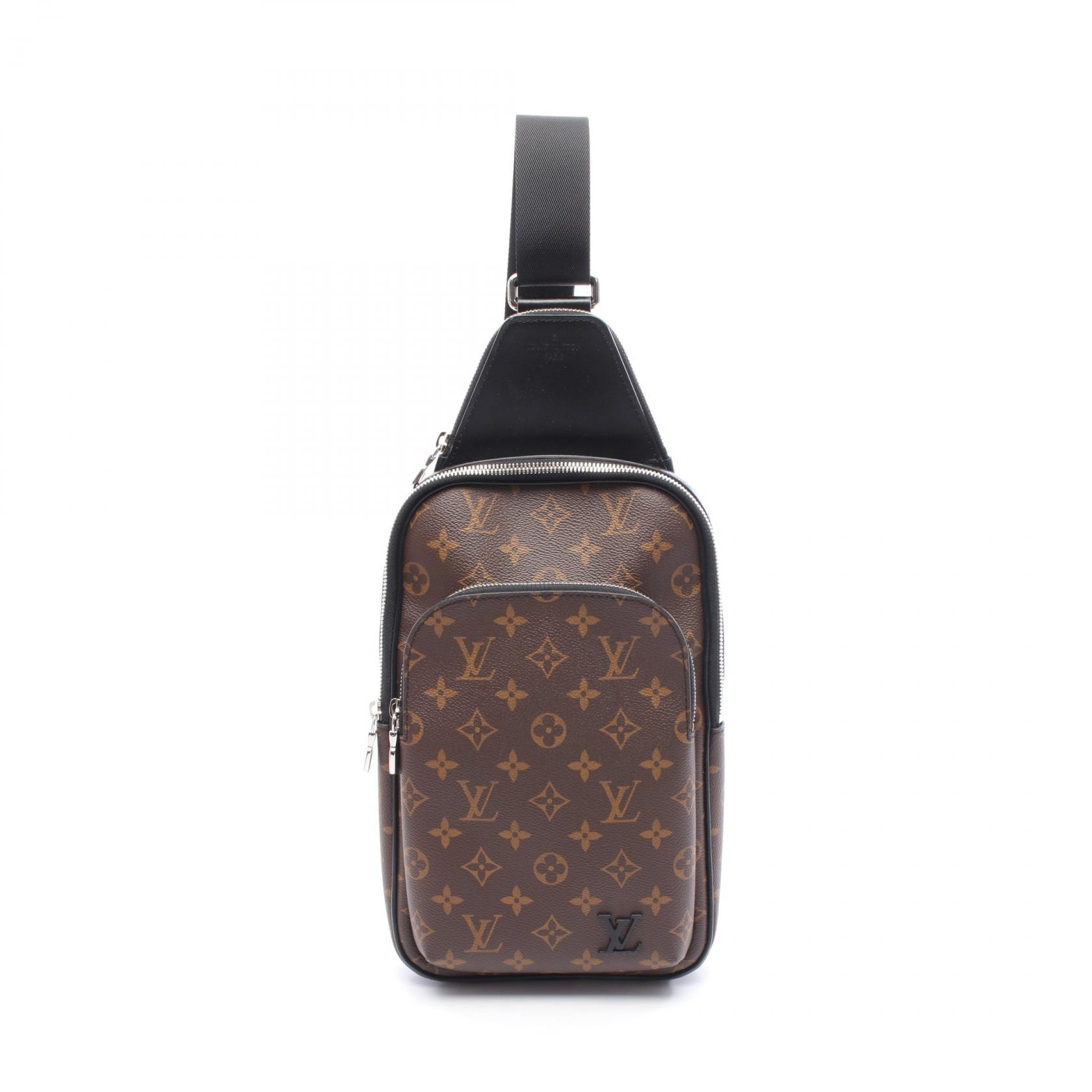 ルイ・ヴィトン LOUIS VUITTON アヴェニュー スリングバッグ モノグラムマカサー ウエストバッグ ボディバッグ バッグ PVCコーティングキャンバス レザー メンズ ブラウン系 / ブラック系 M46327 【中古】