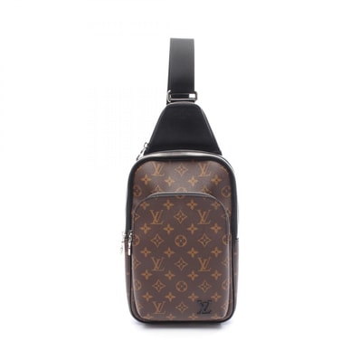 ルイ・ヴィトン LOUIS VUITTON アヴェニュー スリングバッグ モノグラムマカサー ウエストバッグ ボディバッグ バッグ PVCコーティングキャンバス レザー メンズ ブラウン系 / ブラック系 M46327 【中古】