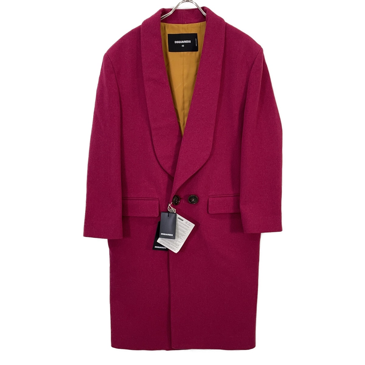 ディースクエアード S72AA0500 ガーネット ダブルブレスト ピーコート 40