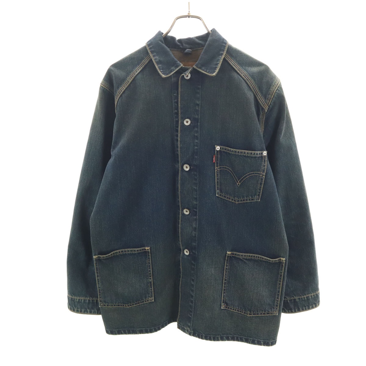 C (やや傷や汚れあり)】Levi's リーバイス デニム カバーオール M