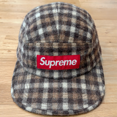 Supreme Wool Plaid Camp Cap 15FW ウール チェック ボックスロゴ シュプリーム