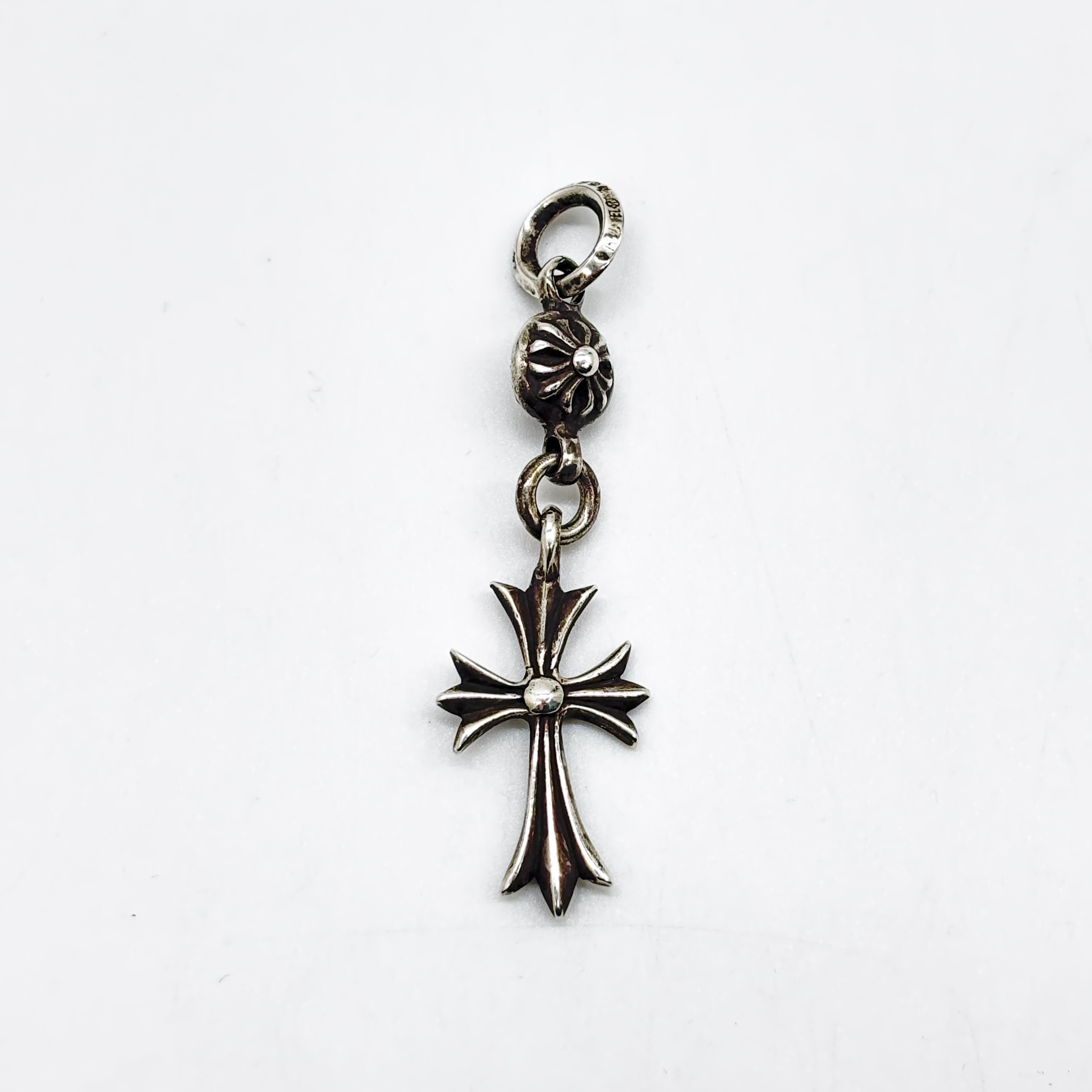 Chrome Hearts 1 Ball Tiny CH Cross Charm "Silver"