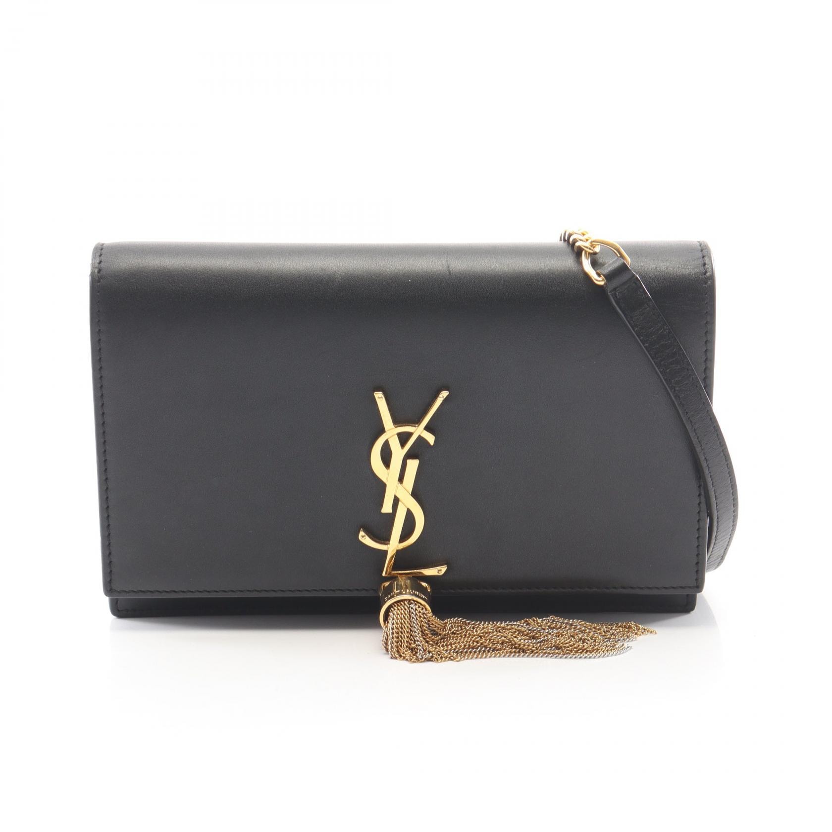 サンローランパリ SAINT LAURENT PARIS ケイト タッセル ショルダーバッグ バッグ レザー レディース ブラック系 【中古】
