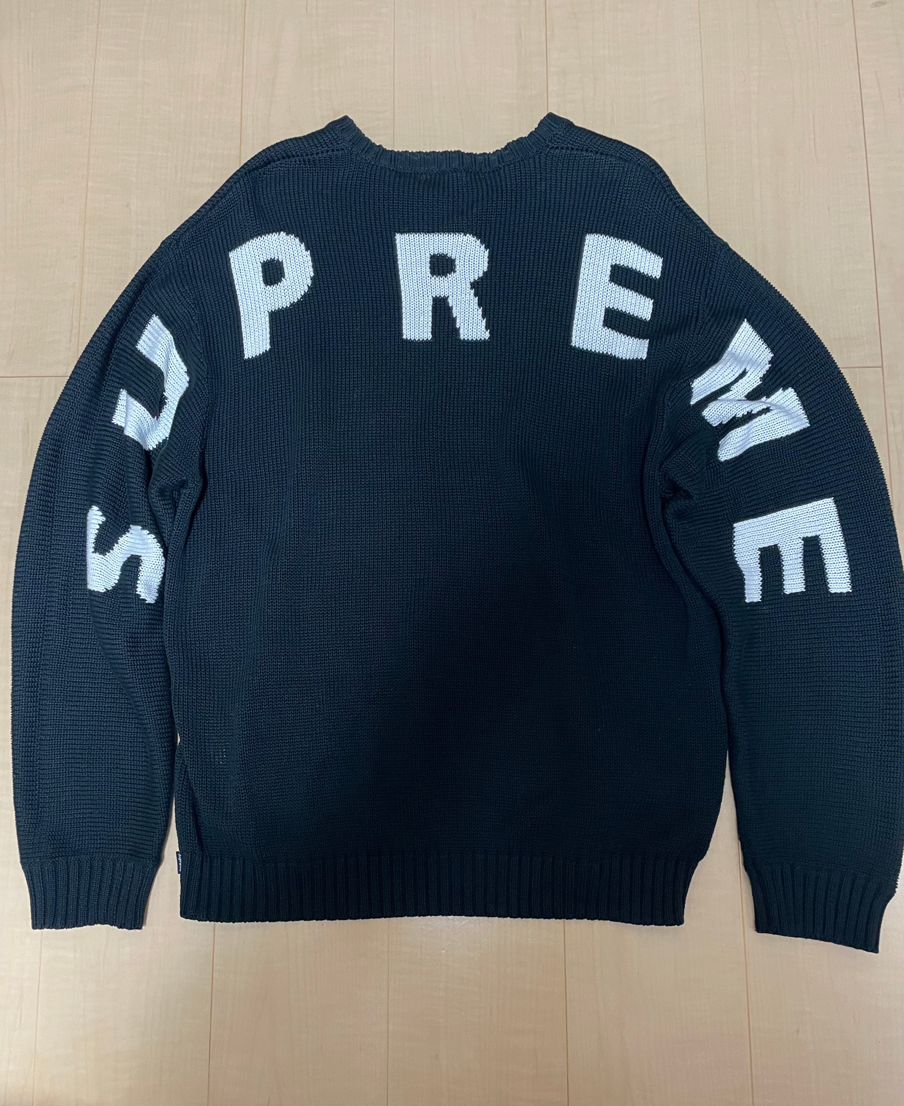 Supreme Back Logo Sweater Black M 1回着用美品 Supreme Back Logo Sweater Black M 【公式通販】