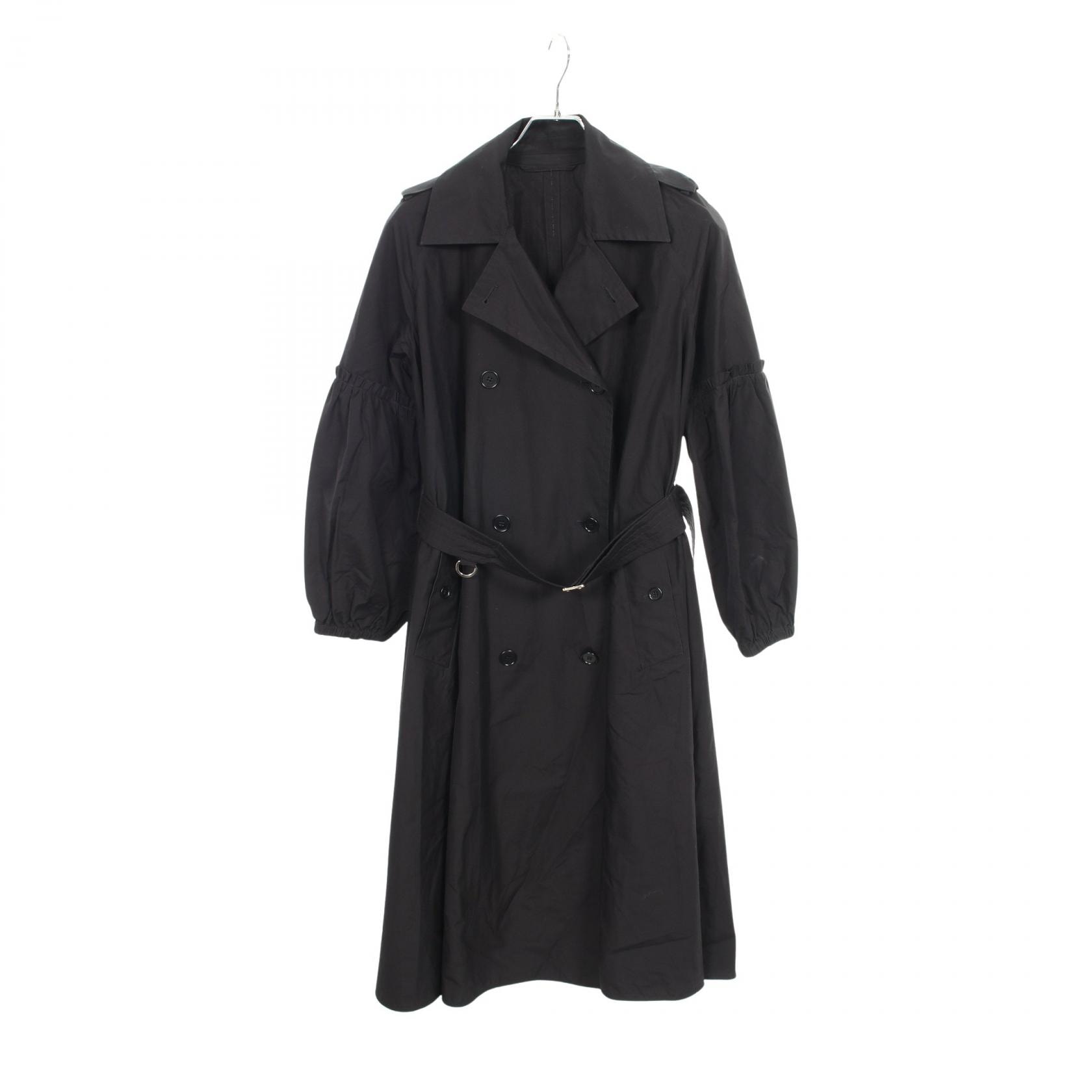 マックスマーラ MAX MARA トレンチコート 衣料品 アウター コットン レディース ブラック系 【中古】