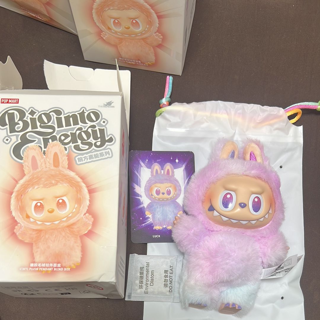 POP MART THE MONSTERS (LABUBU) Big into Energy Series Plush Pendant LUCK