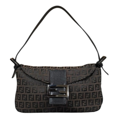 フェンディ マンマバケット ズッキーノ ハンドバッグ キャンバス 8BR003 ブラウン レディース FENDI 中古