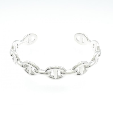 Hermes Chaine D'ancre Enchainee Bracelet Bangle "Silver"