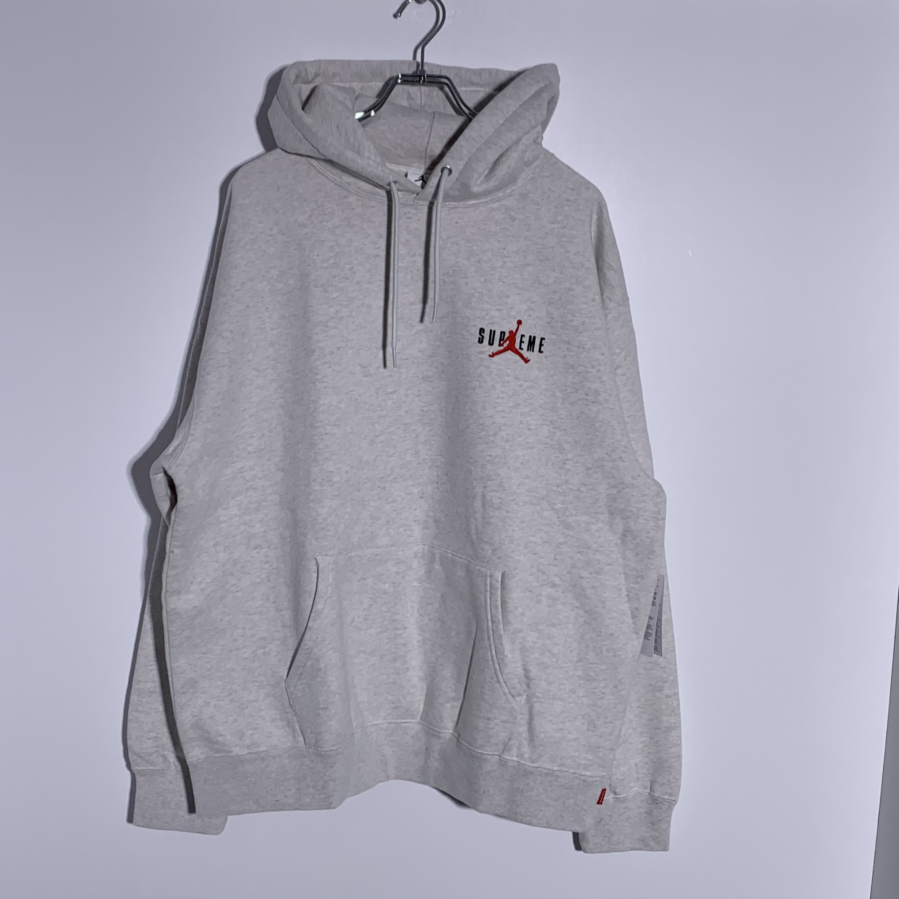 Supreme x Jordan Hooded Sweatshirt "Ash Grey" HF0836-051