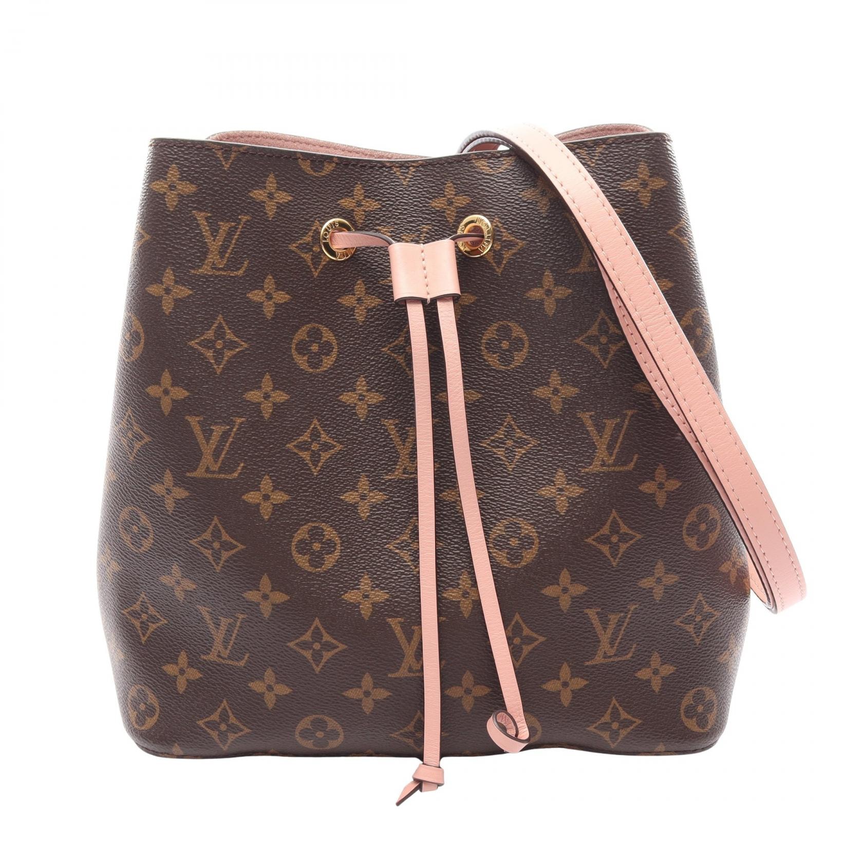 ルイ・ヴィトン LOUIS VUITTON ネオノエ ショルダーバッグ バッグ PVCコーティングキャンバス レザー モノグラム ローズプードル レディース ブラウン系 / ピンク系 M44022 【中古】