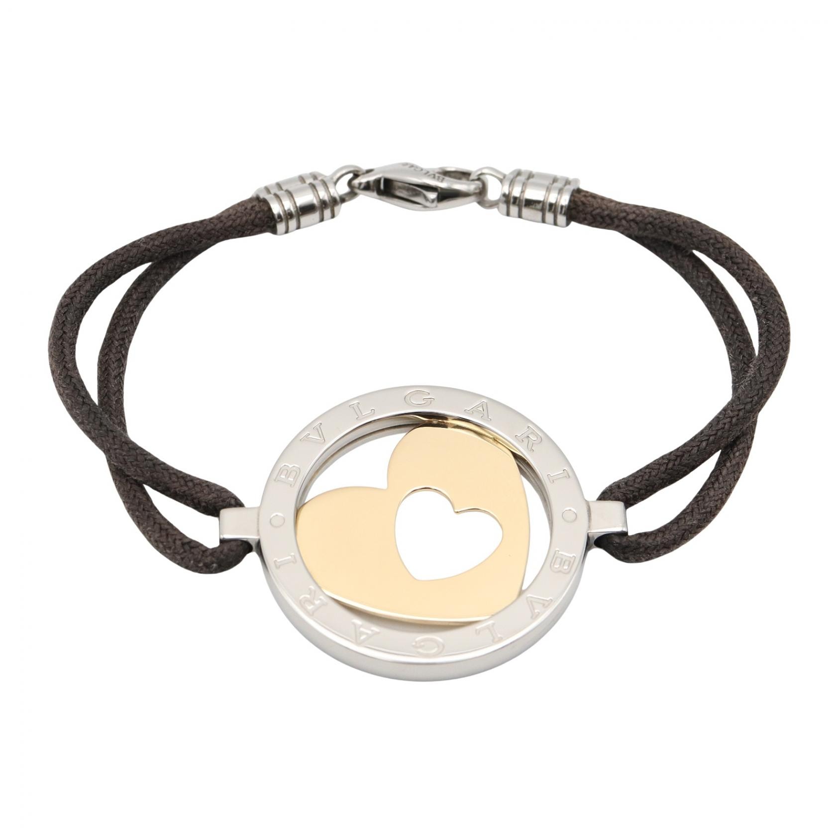 ブルガリ BVLGARI トンドハート ブレスレット ブレスレット アクセサリー K18(イエローゴールド) ステンレススチール レディース シルバー系 / ゴールド系 【中古】